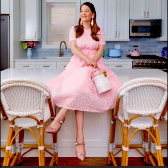 Halogen Pink Midi Dress Elegant and Stylish - Picture 16 of 16